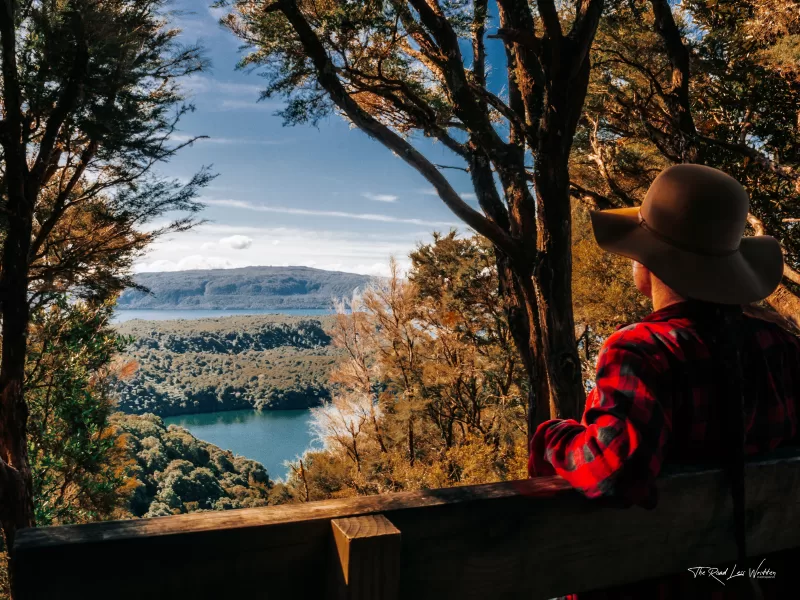 A place to catch your breath - Rotomahana Lookout along the Tarawera Trail