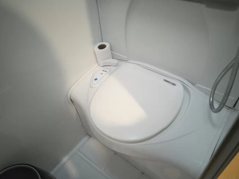 Indoor usable toilet is key for freedom camping and campervan essentials
