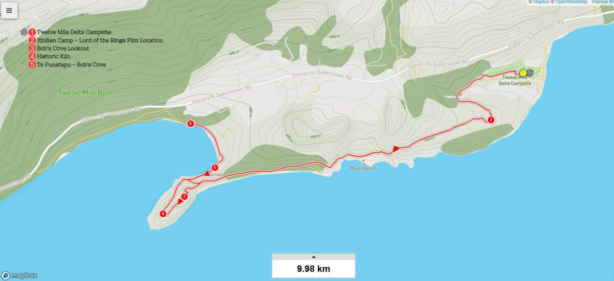 Bob's Cove Trail Map