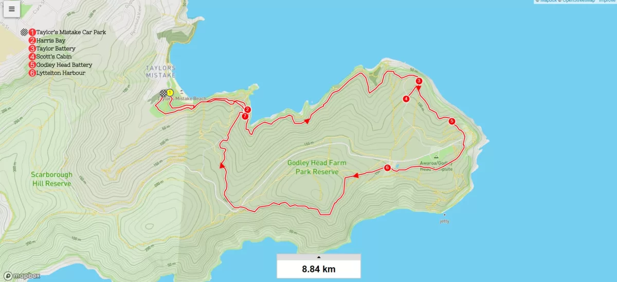 Half Day Hike - Awaroa/Godley Head Trail Map
