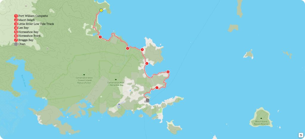 Rakiura Track - Trail Map