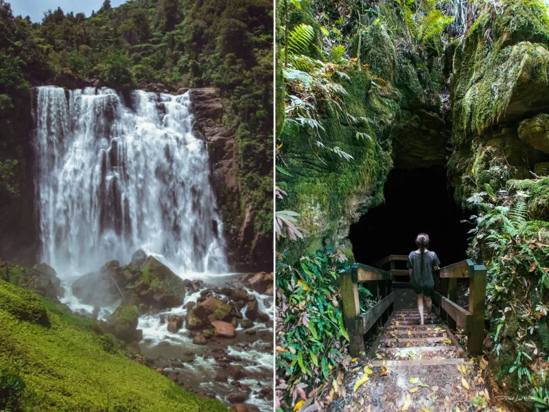 Best Waterfalls in Waikato - Marokopa Falls & Piripiri Cave Walk Nearby