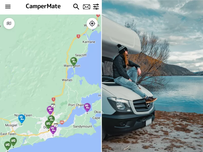 Campermate is a great freedom camping at for New Zealand