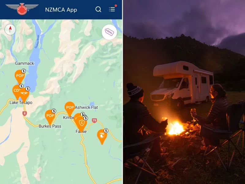 NZMCA App is a great freedom camping app for New Zealand