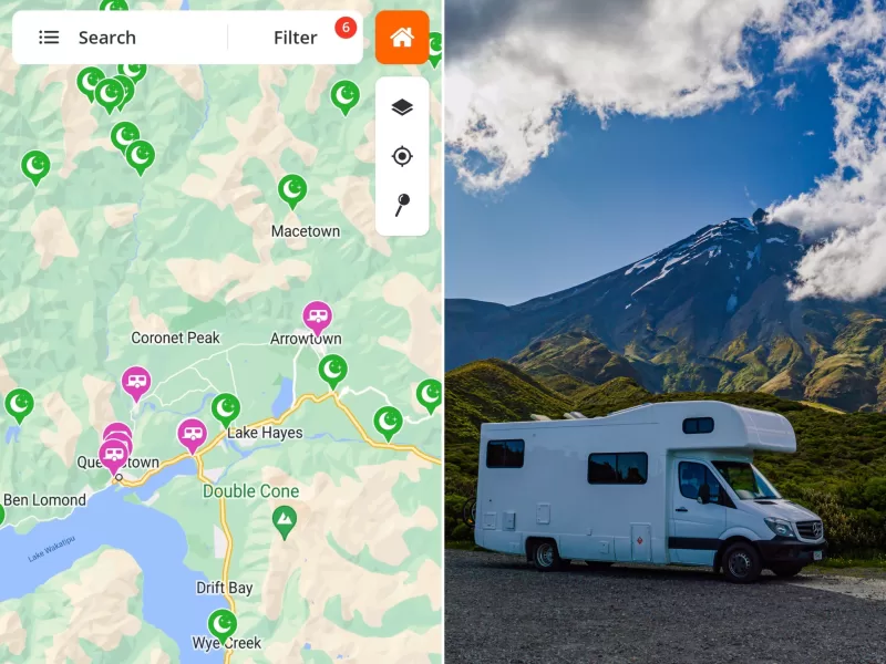 WikiCamps is a great freedom camping app for New Zealand