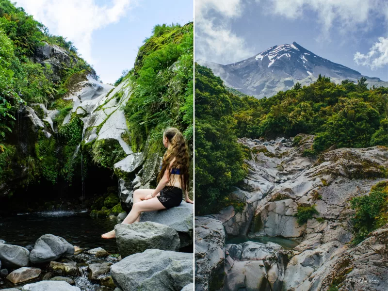 Dawson Falls & Wilkies Pools - The amazing Wilkies Pools also offer views of Taranaki